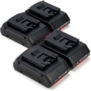 Startset: 4x Bosch ProCORE 18V accu's (18 V, 4.0 Ah, 123accu huismerk)