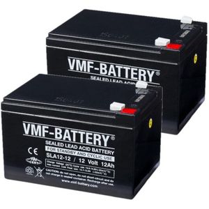 2 Stuks: SLA12-12 VRLA AGM Loodaccu's (12V, 12 Ah, T1 terminal)