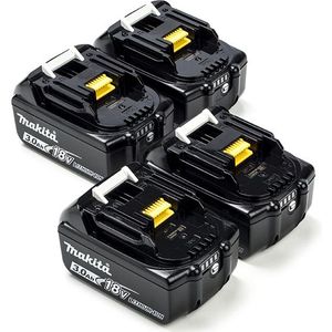 Startset: 4x Makita BL1830B / 18V LXT accu's (18 V, 3.0 Ah, origineel)