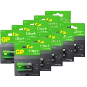 GP Ultra+ G-Tech LR20 / D Alkaline Batterij 20 stuks