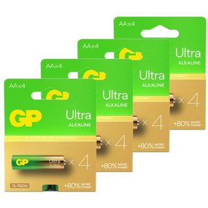 GP Ultra G-Tech AA / MN1500 / LR06 Alkaline Batterij 16 stuks