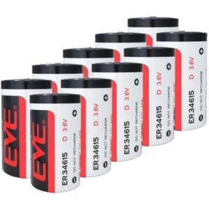 Aanbieding: 10 x EVE ER34615 / D batterij (3.6V, 19000 mAh, Li-SOCl2)