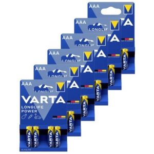 Varta Longlife Power AAA / MN2400 / LR03 Alkaline Batterij 24 stuks