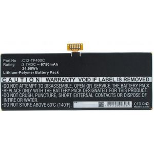 Asus C12-TF400C accu (6750 mAh, 123accu huismerk)