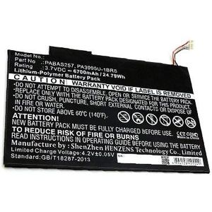 Toshiba PABAS257 / PA3995U-1BRS accu (6700 mAh, 123accu huismerk)