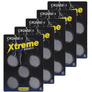 123accu Xtreme Power CR2430 3V Lithium knoopcel batterij 25 stuks