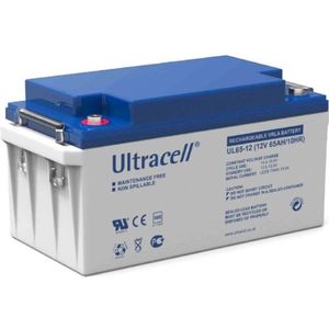 Ultracell UL65-12 VRLA AGM Loodaccu (12V, 65 Ah, T10 terminal)
