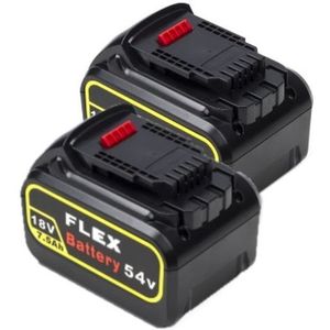 Starterset: 2x DeWalt DCB546-XJ / XR FlexVolt accu's (18V / 54V, 7.5 Ah, 123accu huismerk)