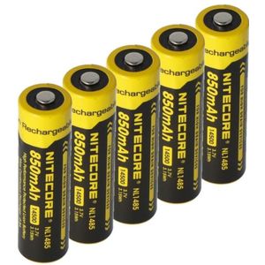 5 x Nitecore 14500 / NL1485 batterij (3.7 V, 0.8A, 850 mAh)