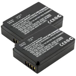 2 stuks Canon LP-E12 / 6760B002 accu's (7.4 V, 820 mAh, 123accu huismerk)