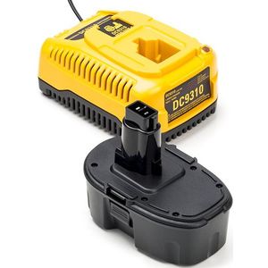 Startset: DeWalt 18V XRP / DE9095 accu + lader (18 V, 3.0 Ah, 123accu huismerk)