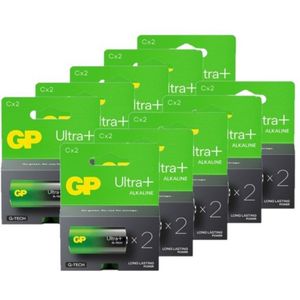 GP Ultra+ G-Tech LR14 / C Alkaline Batterij 20 stuks