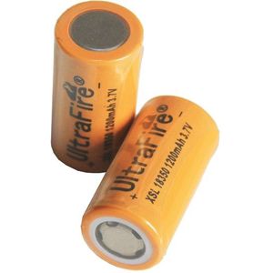 UltraFire 18350 Flat Top batterij 2 stuks (3.7 V, 1200 mAh)