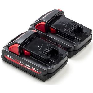 2- Pack Milwaukee M18 HB3 High Output accu's (18 V, 3.0 Ah, origineel)