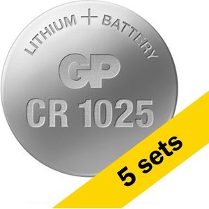 GP CR1025 / DL1025 / 1025 Lithium knoopcel batterij 5 stuks