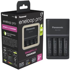 Panasonic Eneloop PRO Snelle Oplader Inclusief 4 Pro AA 2500mAh Batterijen BQ-CC55