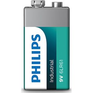 Aanbieding: Philips Industrial 9V / 6LR61 / E-Block Alkaline Batterij (100 stuks)