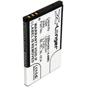 BK-5 - BK-BL-5 - BL-0 - BL-5 - BL-5C - BL-5C - BL-6S - BR-5 - BT-N3650 BTC-NK5CHL Accu (1200 MAh 3.7 V)