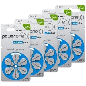 PowerOne Cochlear Implant Plus 675 / PR44 / Blauw batterij 30 stuks