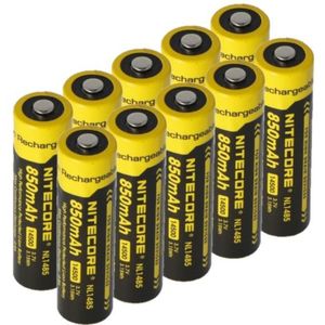 10 x Nitecore 14500 / NL1485 batterij (3.7 V, 0.8A, 850 mAh)
