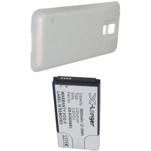 Samsung Galaxy S5 accu goud extra hoge capaciteit (5600 mAh, 123accu huismerk)