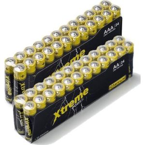 Combi deal: 123accu AA + AAA alkaline batterijen (2x 24 stuks)