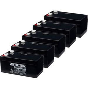 5 Stuks: VMF SLA3.2-12 VRLA AGM Loodaccu's (12V, 3.2 Ah, T1 terminal)