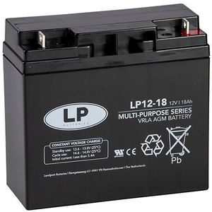 Landport LP12-18 VRLA AGM Loodaccu (12V, 18 Ah, T3 terminal)