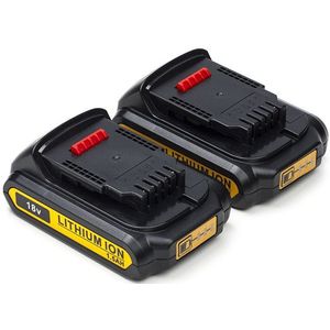 Startset: 2x DeWalt DCB183 XR Li-ion accu's (18 V, 1.5 Ah, 123accu huismerk)