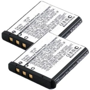 2x FujiFilm NP-50 / NP-50A accu (3.7 V, 750 mAh, 123accu huismerk)