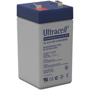 Ultracell UL4.5-4  VRLA AGM Loodaccu (4V 4.5 Ah, T1 terminal)