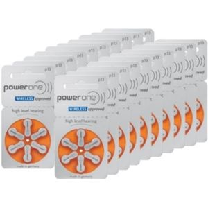 PowerOne 13 / PR48 / Oranje gehoorapparaat batterij 120 stuks