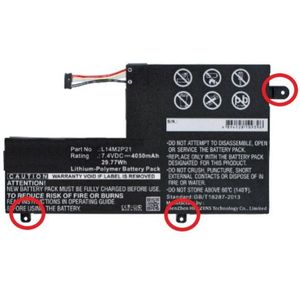 Lenovo L14L2P21 / L14M2P21 Type A accu (7.4 V, 4050 mAh, 123accu huismerk)