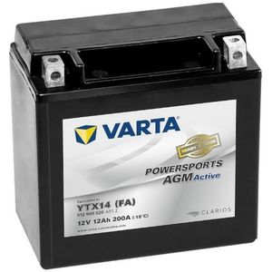 Varta AGM Active 512909020 / YTX14-BS / 51214 accu (12V, 12Ah, 200A)