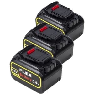 Starterset: 3x DeWalt DCB546-XJ / XR FlexVolt accu's (18V / 54V, 7.5 Ah, 123accu huismerk)