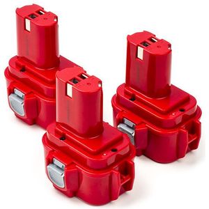 Startset: 3x Makita PA09 / 9120 / 9133 / 9134 accu (9.6 V, 1.5 Ah, 123accu huismerk)