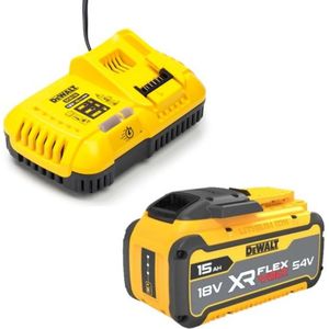 Starterset: DeWalt DCB549-XJ / XR FlexVolt accu + lader (18V / 54V, 15 Ah, origineel)