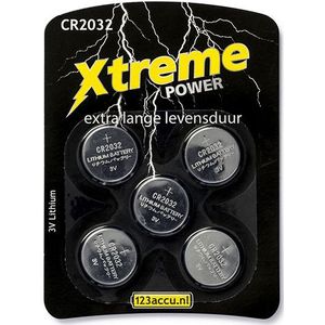 123accu Xtreme Power CR2032 Knoopcel Batterij 5 Stuks