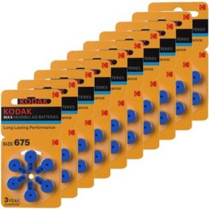 Kodak Max 675 / PR44 / Blauw gehoorapparaat batterij 60 stuks