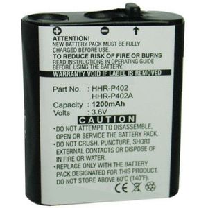 Panasonic HHR-P402 / HHR-P402A / N4HKGMA00001 accu (1200 mAh, 123accu huismerk)