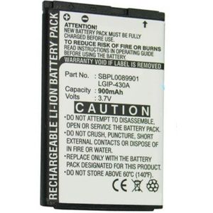 LG LGIP-430A / SBPL0089901 / SBPL0093402 accu (650 mAh, 123accu huismerk)