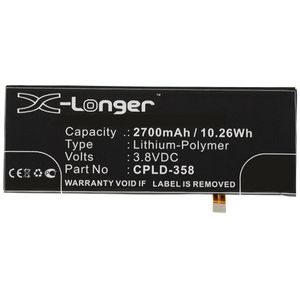 Coolpad CPLD-358 accu (2700 mAh, 123accu huismerk)