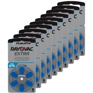 Rayovac Extra Advanced 675 / PR44 / Blauw voordeelpak 60 stuks