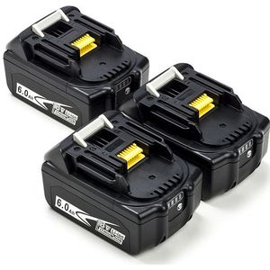 Startset: 3x Makita BL1860B / 18V LXT accu's (18 V, 6.0 Ah, 123accu huismerk)