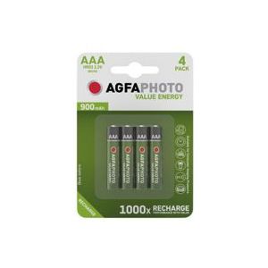 Agfaphoto Oplaadbare AAA / HR03 Ni-Mh Batterijen (4 stuks, 900 mAh)