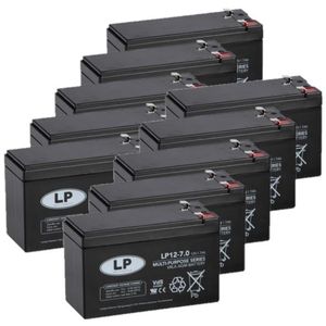 10 Stuks: Landport LP12-7.0 VRLA AGM Loodaccu's (12V, 7.0 Ah, T1 terminal)