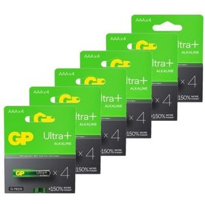 GP Ultra+ G-Tech AAA / MN2400 / LR03 Alkaline Batterij 24 stuks