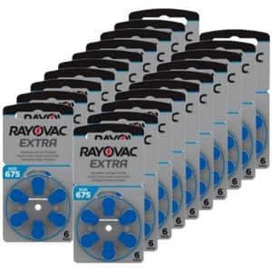 Rayovac Extra Advanced 675 / PR44 / Blauw voordeelpak 120 stuks