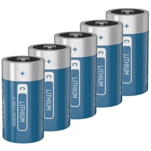 Aanbieding: 5 x Ansmann ER26500 / C batterij (3.6V, 8500 mAh, Li-SOCl2)