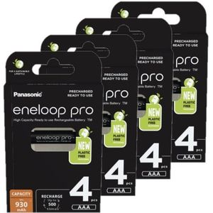 Panasonic Eneloop Pro Oplaadbare AAA / HR03 Ni-Mh Batterijen (16 stuks, 930 mAh)